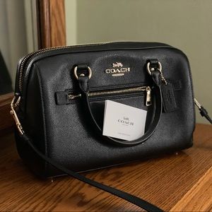 Authentic Coach Bag, Black Leather